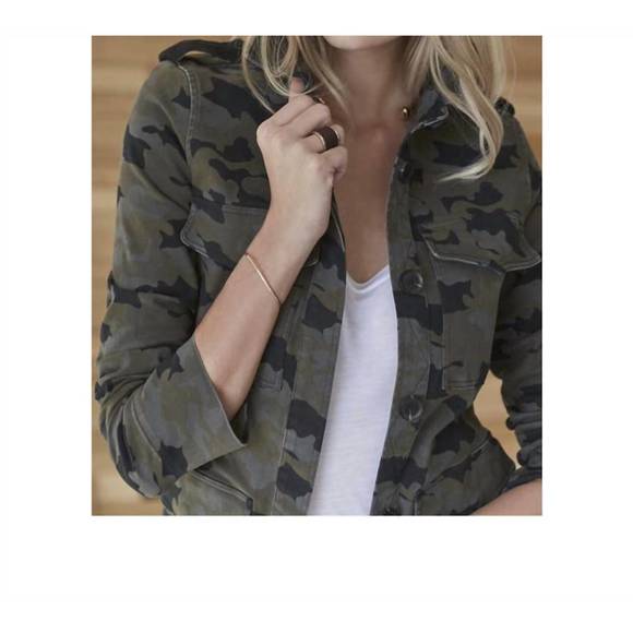 NEW L'AGENCE cromwell military jacket in gunmetal camo - Picture 2 of 4